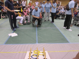 白熱の輪投げ大会